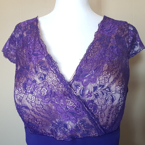 IZIDRESS Lace Purple Cocktail Dress - Picture 4 of 8